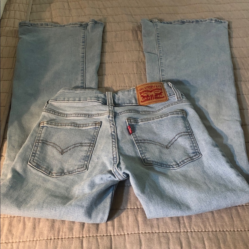 Levi's Light Wash Womens Super Low Flare Jeans